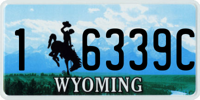 WY license plate 16339C