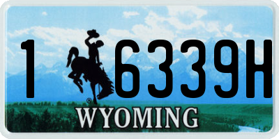 WY license plate 16339H