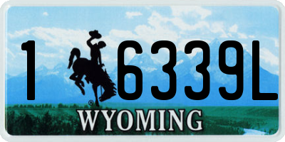 WY license plate 16339L