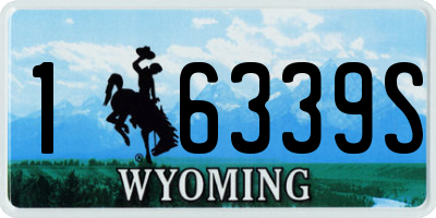 WY license plate 16339S