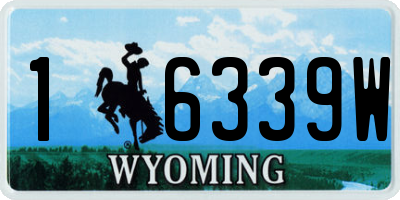 WY license plate 16339W