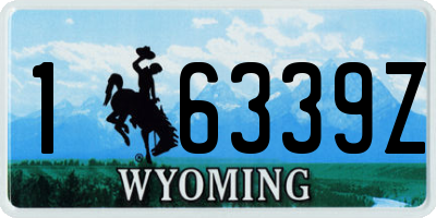 WY license plate 16339Z