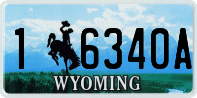 WY license plate 16340A