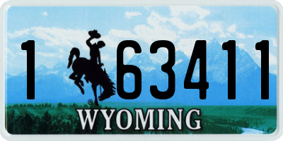 WY license plate 163411