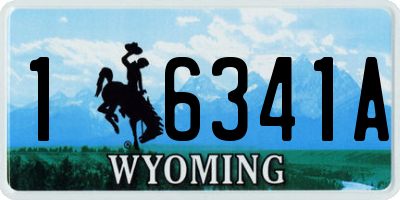 WY license plate 16341A