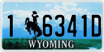 WY license plate 16341D