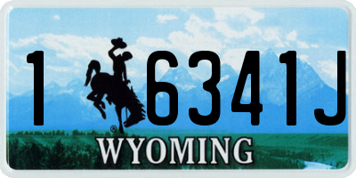 WY license plate 16341J