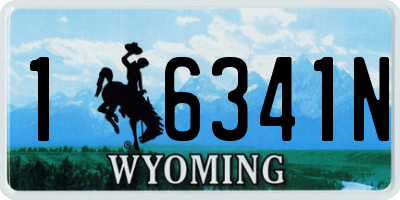 WY license plate 16341N