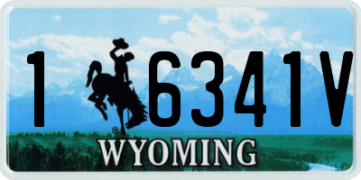 WY license plate 16341V