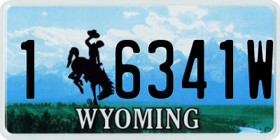 WY license plate 16341W