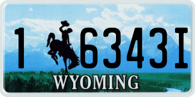 WY license plate 16343I