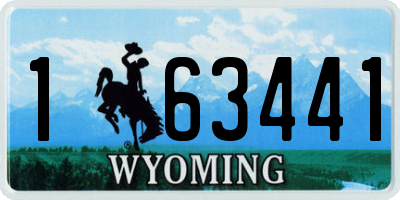 WY license plate 163441