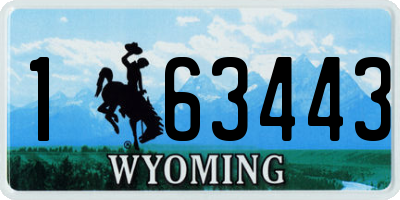 WY license plate 163443
