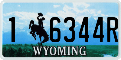 WY license plate 16344R