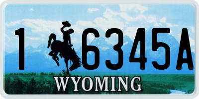 WY license plate 16345A