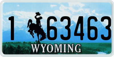 WY license plate 163463