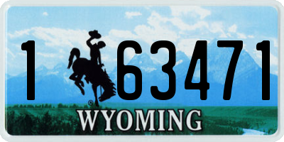 WY license plate 163471