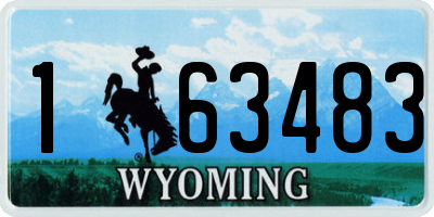 WY license plate 163483