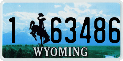WY license plate 163486