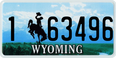 WY license plate 163496