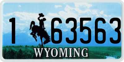 WY license plate 163563