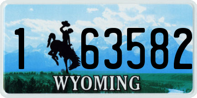WY license plate 163582