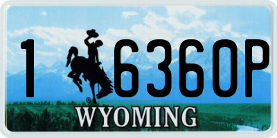 WY license plate 16360P