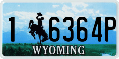 WY license plate 16364P
