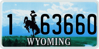 WY license plate 163660