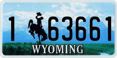 WY license plate 163661