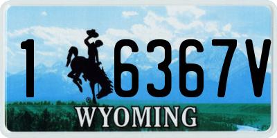 WY license plate 16367V
