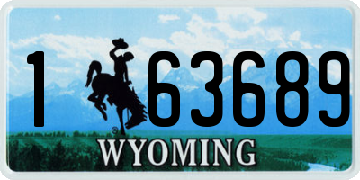 WY license plate 163689