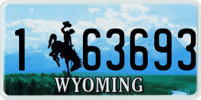 WY license plate 163693