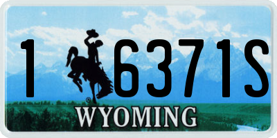 WY license plate 16371S
