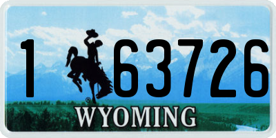 WY license plate 163726