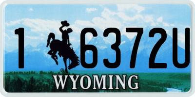 WY license plate 16372U