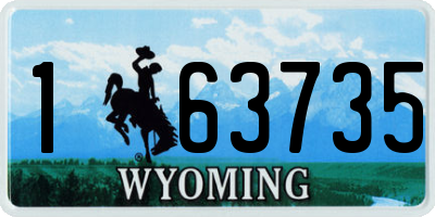 WY license plate 163735