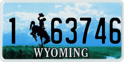 WY license plate 163746
