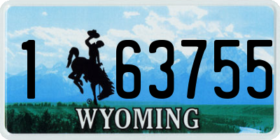 WY license plate 163755