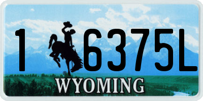 WY license plate 16375L
