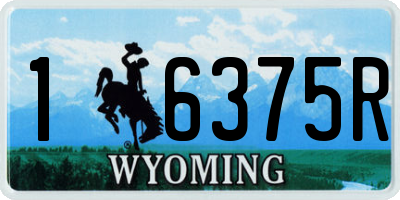 WY license plate 16375R
