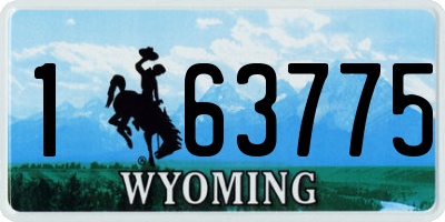 WY license plate 163775
