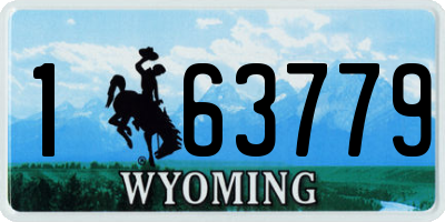WY license plate 163779