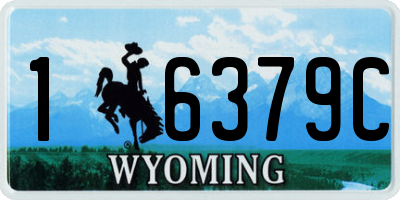 WY license plate 16379C