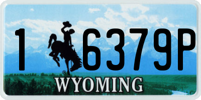 WY license plate 16379P