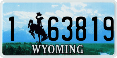 WY license plate 163819