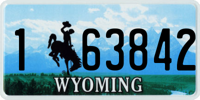 WY license plate 163842