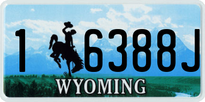 WY license plate 16388J