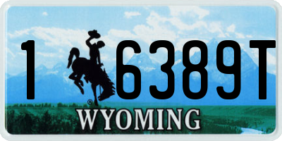 WY license plate 16389T
