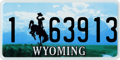 WY license plate 163913